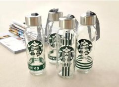 時尚玻璃水杯 個性化印花包裝 玻璃瓶批發(fā)